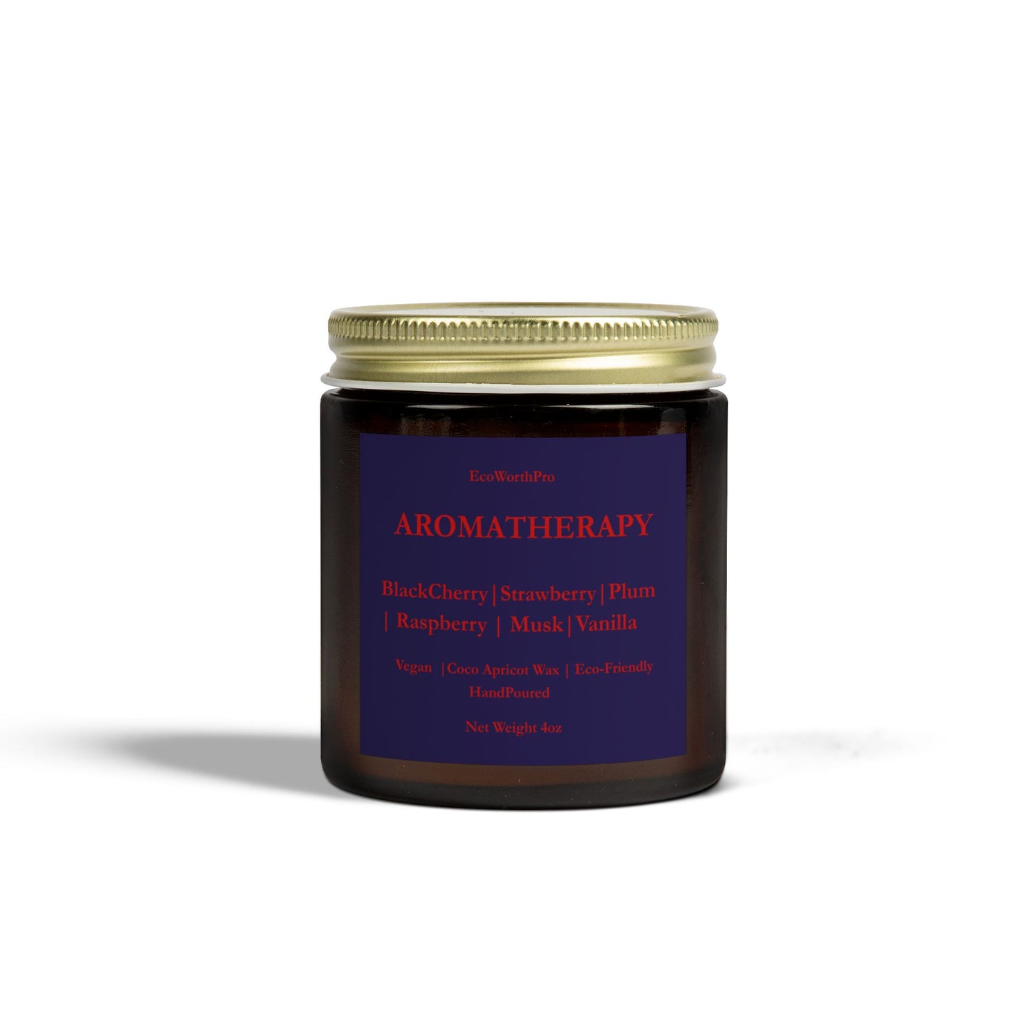 AROMATHERAPY Wellness Mini Black Cherry Bliss Candle – Vanilla Essential Oil & Musk 113g/4oz Closed