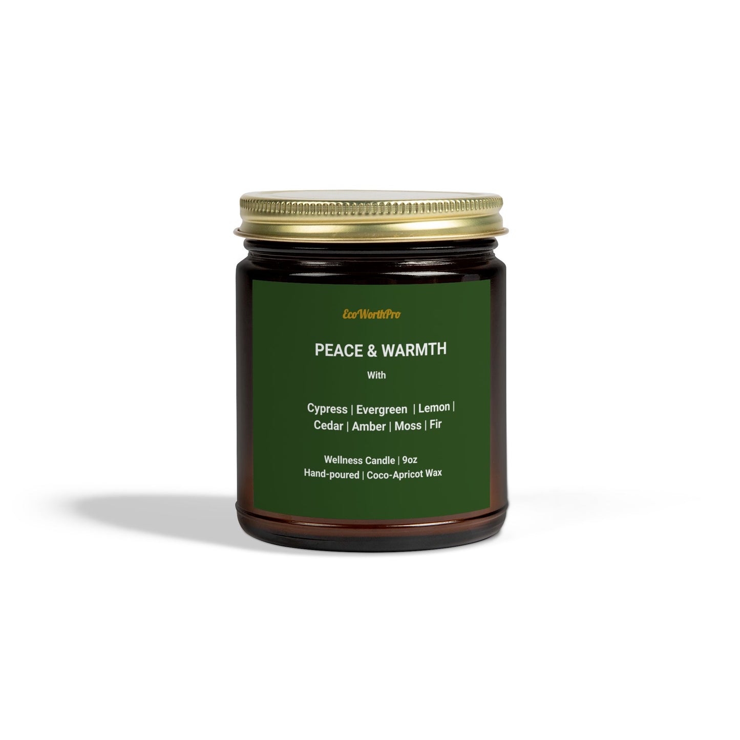 Forest aromatherapy candle with cypress fir amber – calming coconut wax winter candle Closed.