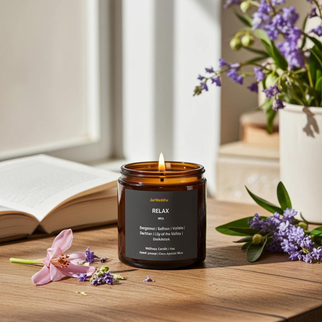 RELAX | Saffron & Bergamot Coconut Apricot Candle - 4oz