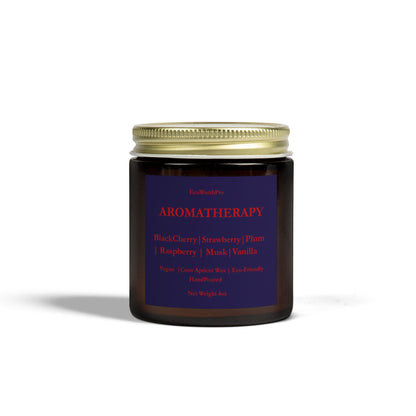 AROMATHERAPY Wellness  Mini Black Cherry Bliss Candle – Vanilla Essential Oil & Musk  113g/4oz Closed