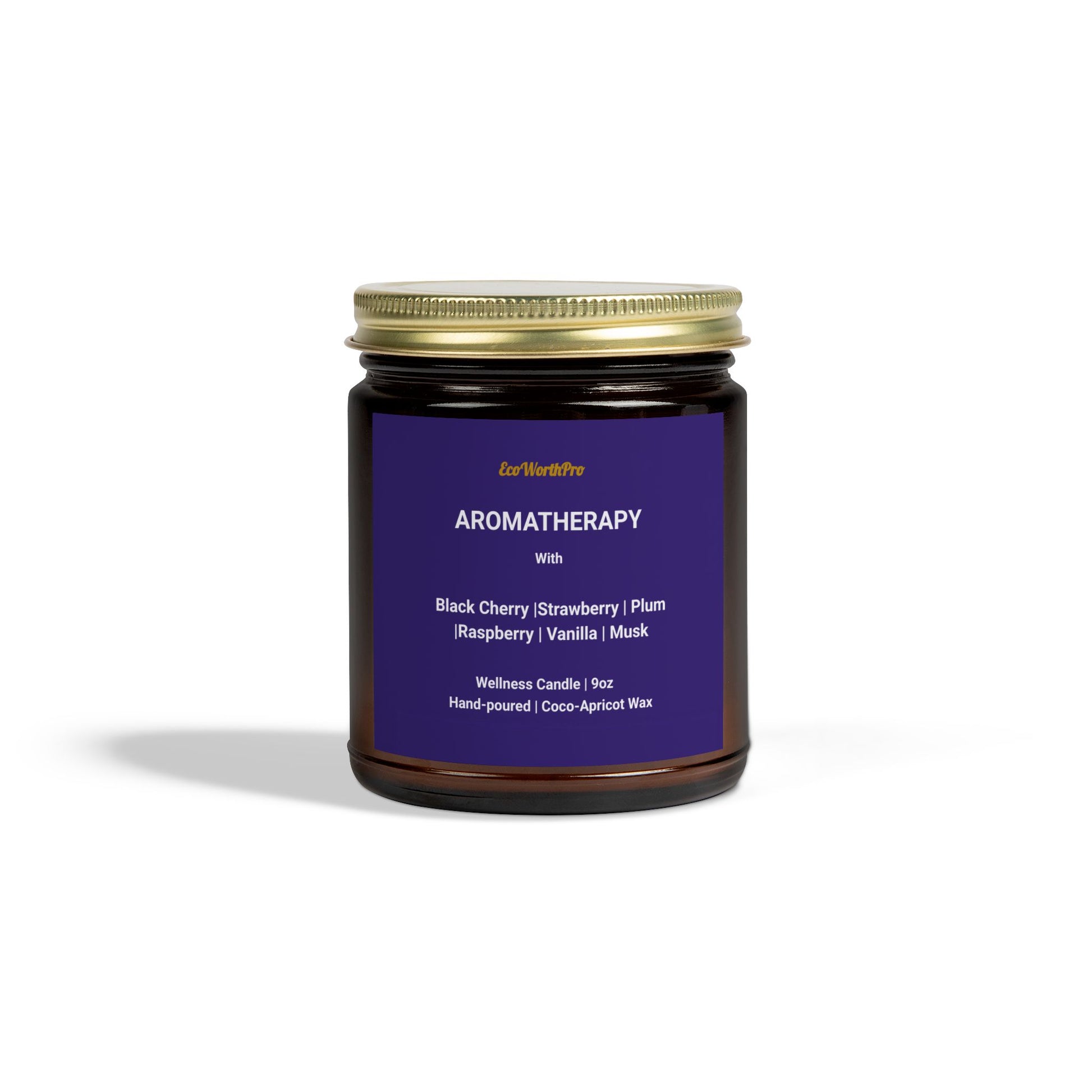 Aromatherapy black cherry candle. Closed