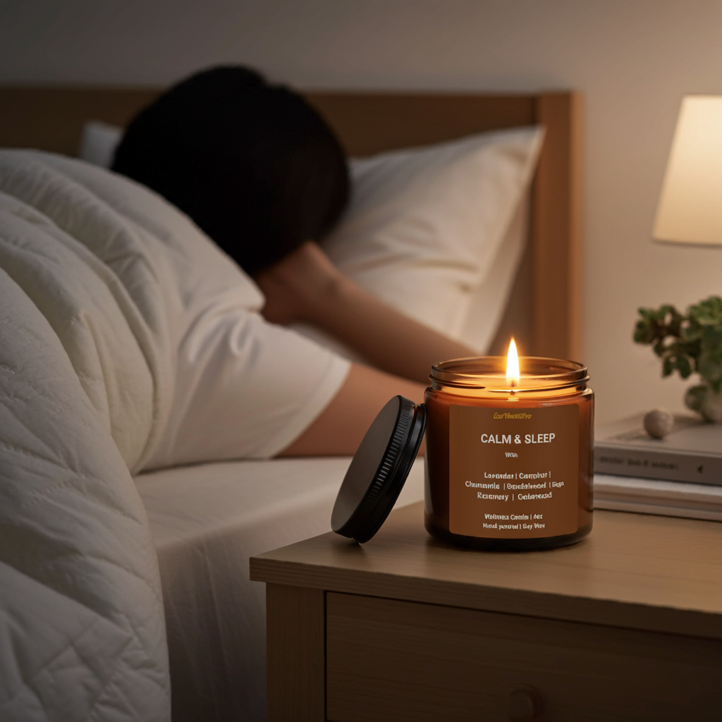 CALM & SLEEP |  Lavender, Chamomile & Cedarwood Sleep Candle  -4oz