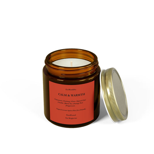 CALM & WARMTH  Wellness Fall_Spiced_Chai_Candle_Warm_Orange Spice_113g_4oz_Front_SIde