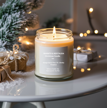 Christmas Tree Candle | Pine, Orange Spice & Fireplace. SS