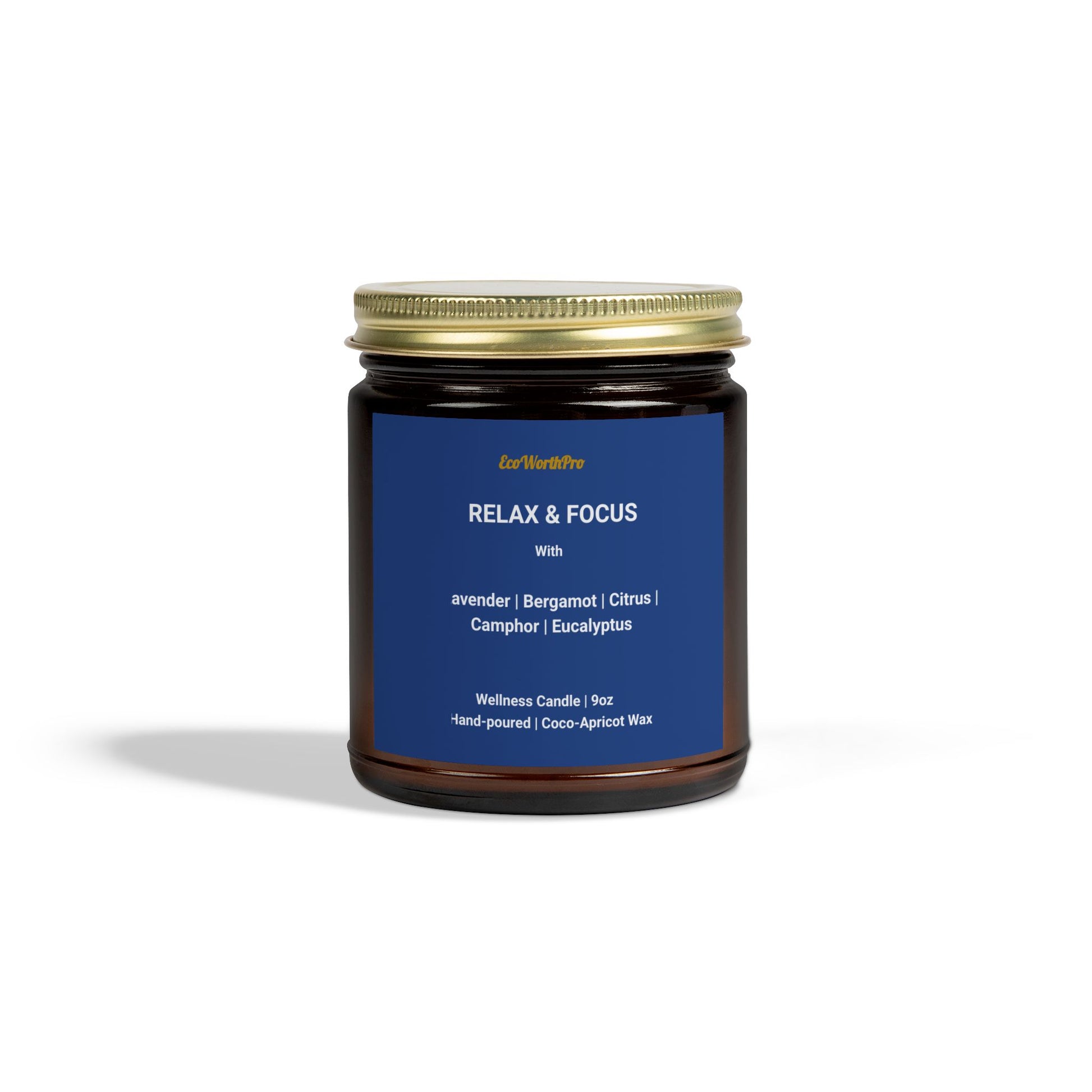 Citrus, Bergamot & Eucalyptus Soy Wax Candle. Closed