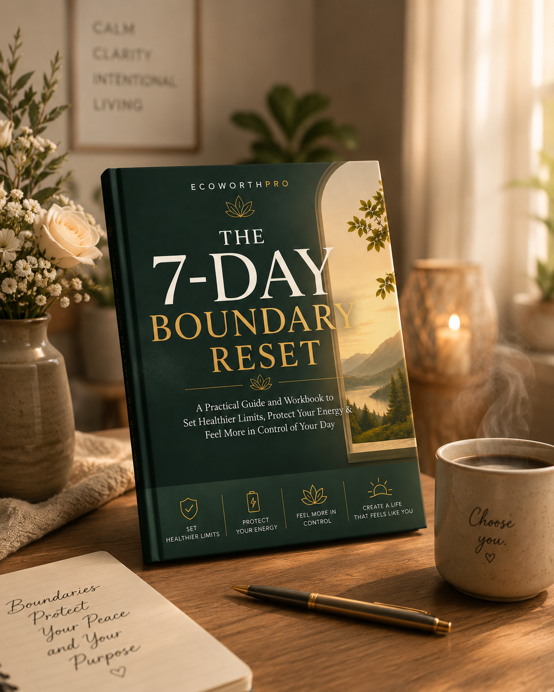 A Practical Guide & Workbook to Set Healthier Limits, Protect Your Energy & Feel More in Control of Your Day