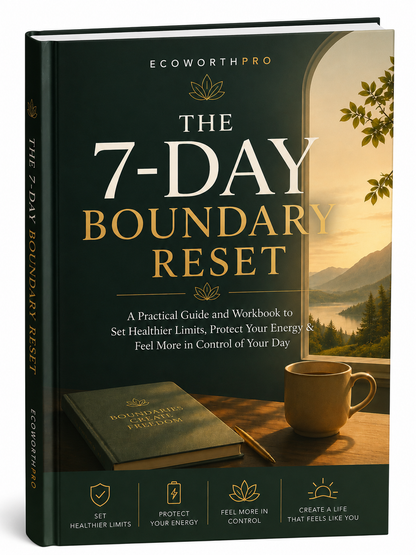 🌿 THE 7-DAY BOUNDARY RESET GUIDE & BOUNDARY RESET JOURNAL BUNDLE