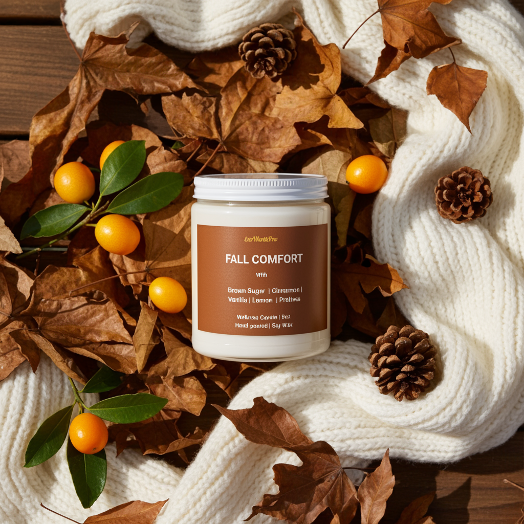 FALL COMFORT | Brown Sugar & Cinnamon Autumn Scented Candle  - 9oz