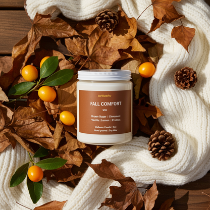 FALL COMFORT | Brown Sugar & Cinnamon Autumn Scented Candle  - 9oz
