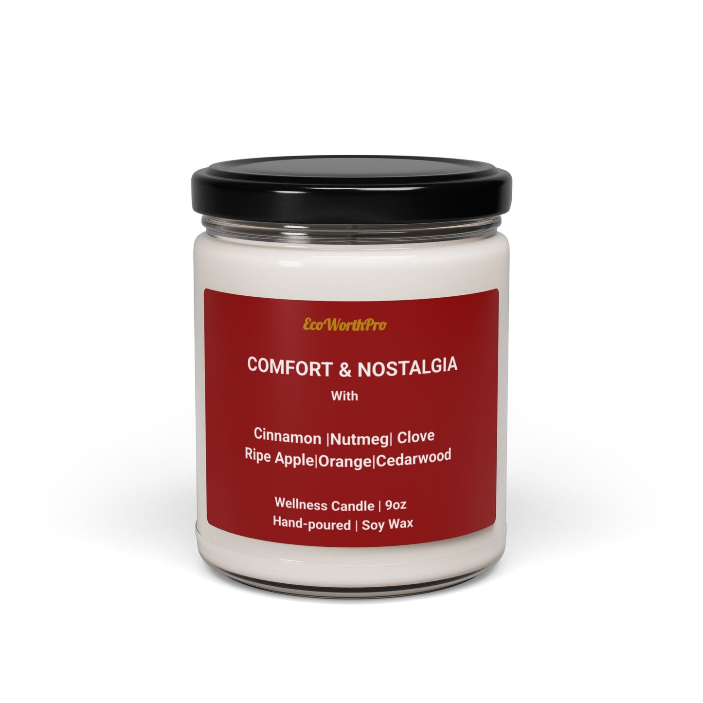COMFORT & NOSTALGIA | Fall Wellness Candle – Apple, Cinnamon, Clove & Nutmeg - 9oz