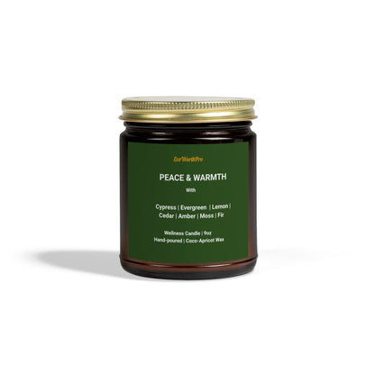 Forest aromatherapy candle with cypress fir amber – calming coconut wax winter candle Closed.