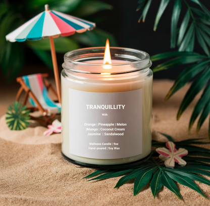 Jasmine Soy Wax Candle | Tropical Candle Scent. SS