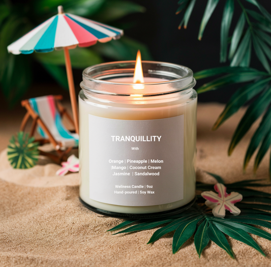 Jasmine Soy Wax Candle | Tropical Candle Scent. SS
