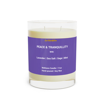 PEACE & TRANQUILLITY | Mint & Lavender Sleep Candle | Sea- Salt, Sage & Lavender– 11 oz