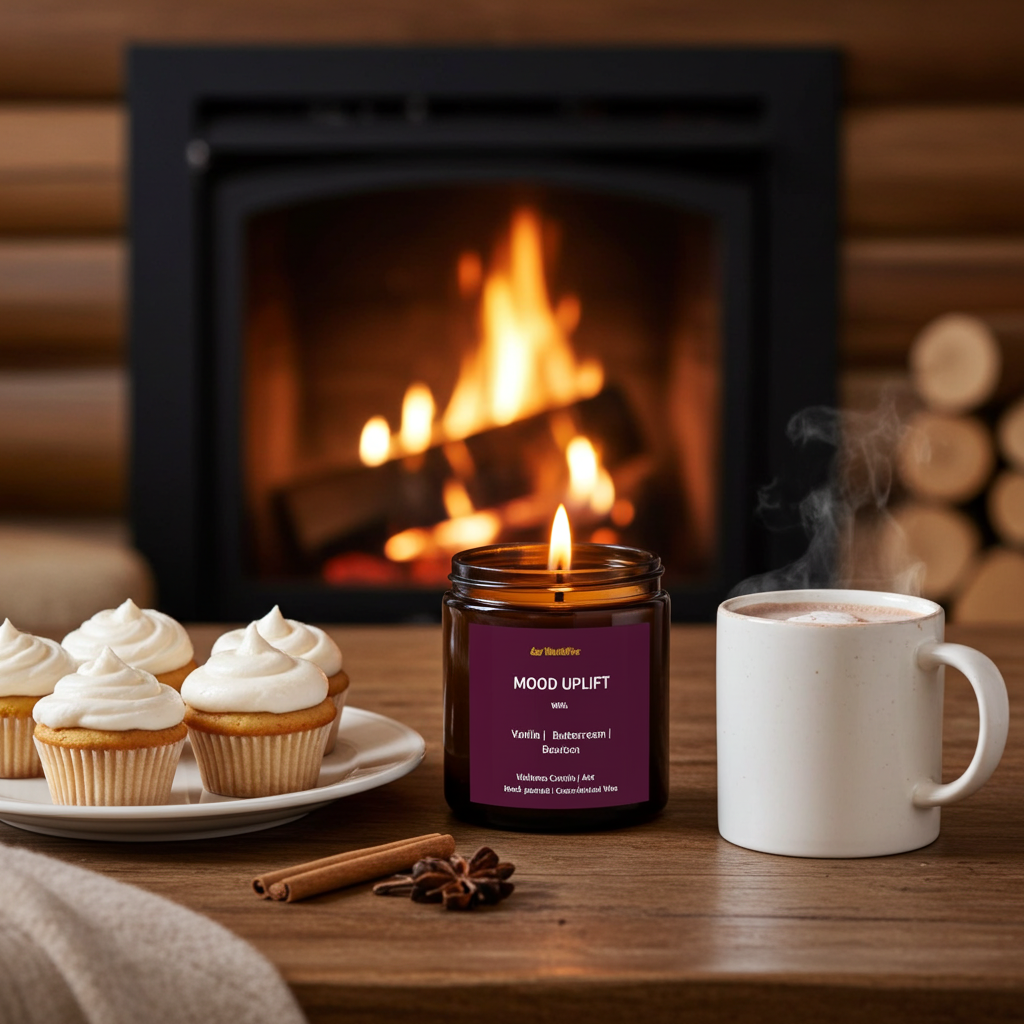 MOOD UPLIFT | Vanilla & Buttercream Wellness Candle - 4oz