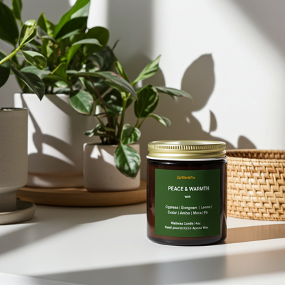 PEACE & WARMTH |  Winter Woodland Candle – Cypress, Amber & Fir - 4oz