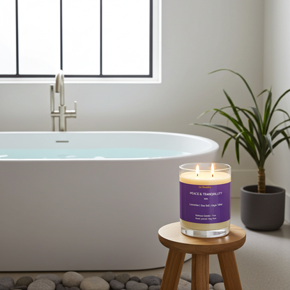 PEACE & TRANQUILLITY | Mint & Lavender Sleep Candle | Sea- Salt, Sage & Lavender– 11 oz