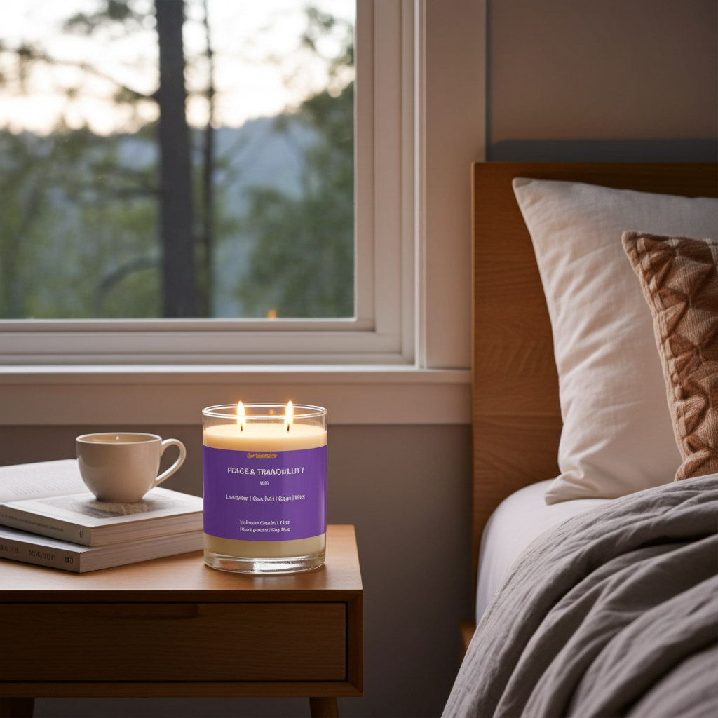 PEACE & TRANQUILLITY | Mint & Lavender Sleep Candle | Sea- Salt, Sage & Lavender– 11 oz