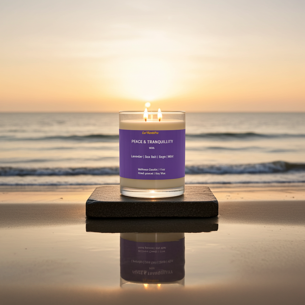 PEACE & TRANQUILLITY | Mint & Lavender Sleep Candle | Sea- Salt, Sage & Lavender– 11 oz