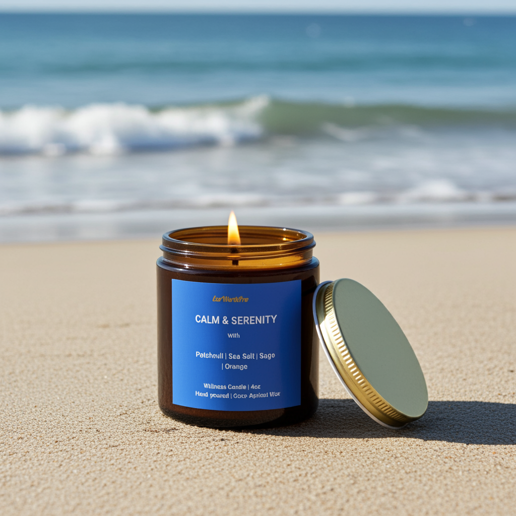 Patchouli and sea-salt  candle
