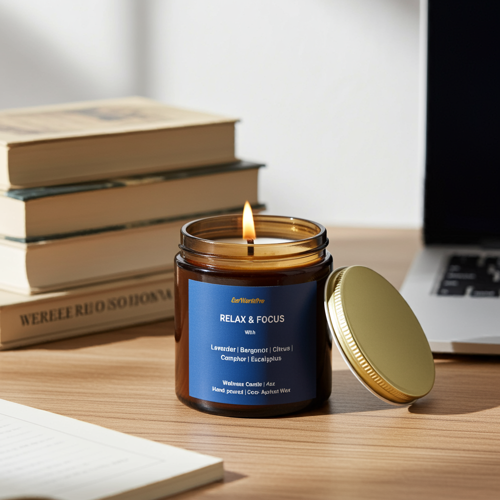 RELAX & FOCUS | Mini Eucalyptus & Lavender Candle - 4oz