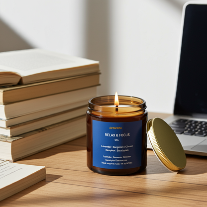 RELAX & FOCUS | Mini Eucalyptus & Lavender Candle - 4oz