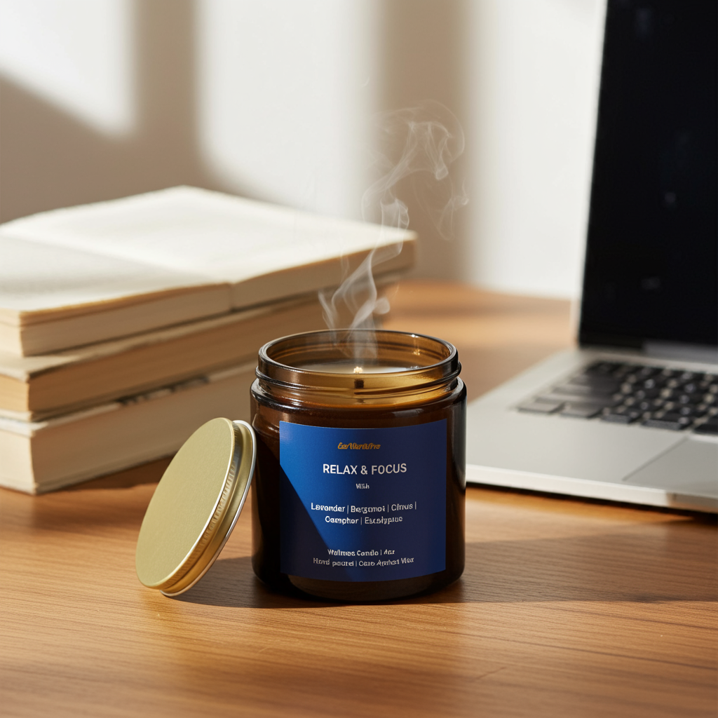 RELAX & FOCUS | Mini Eucalyptus & Lavender Candle - 4oz