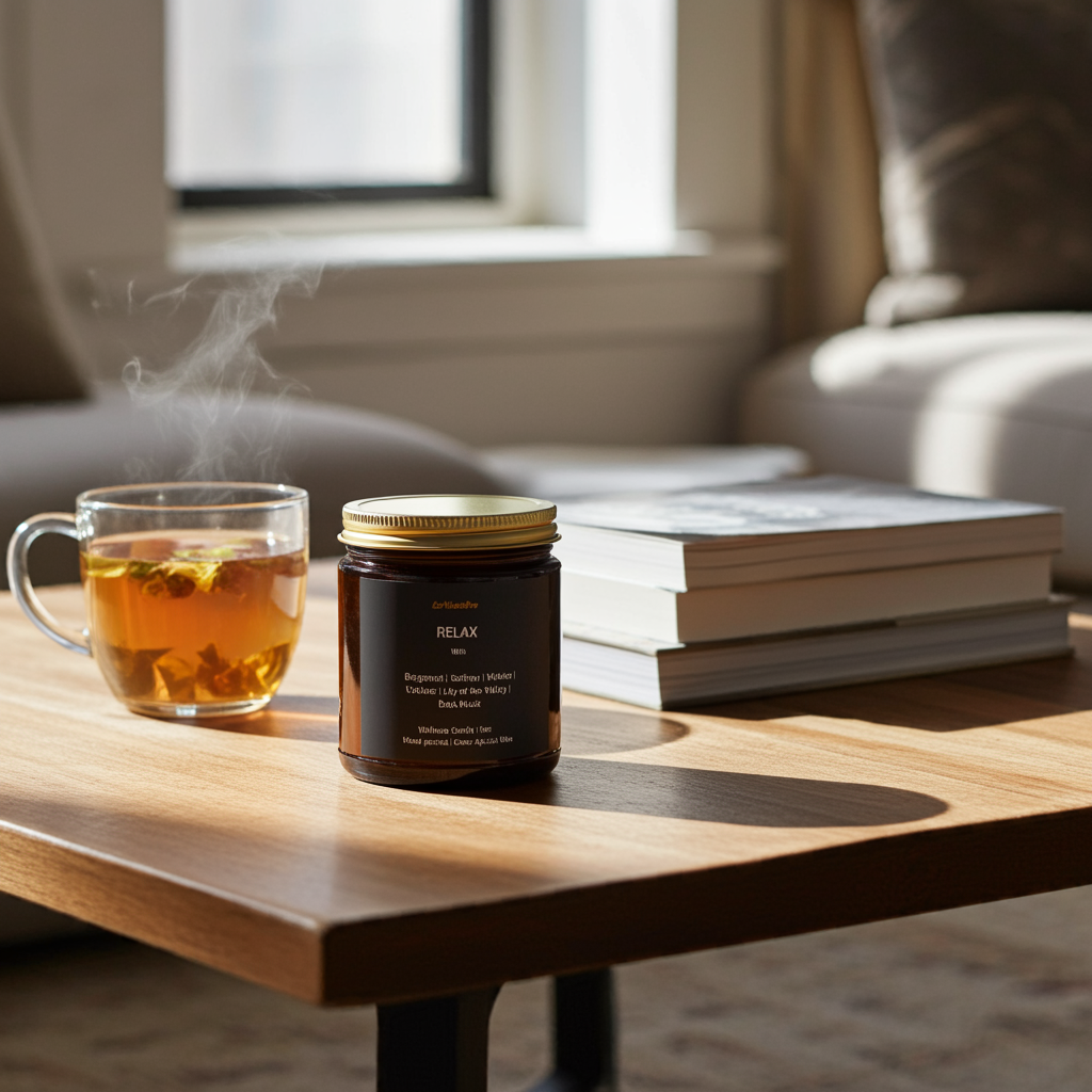 RELAX | Bergamot & Saffron Coco-Apricot Luxury Candle - 9oz