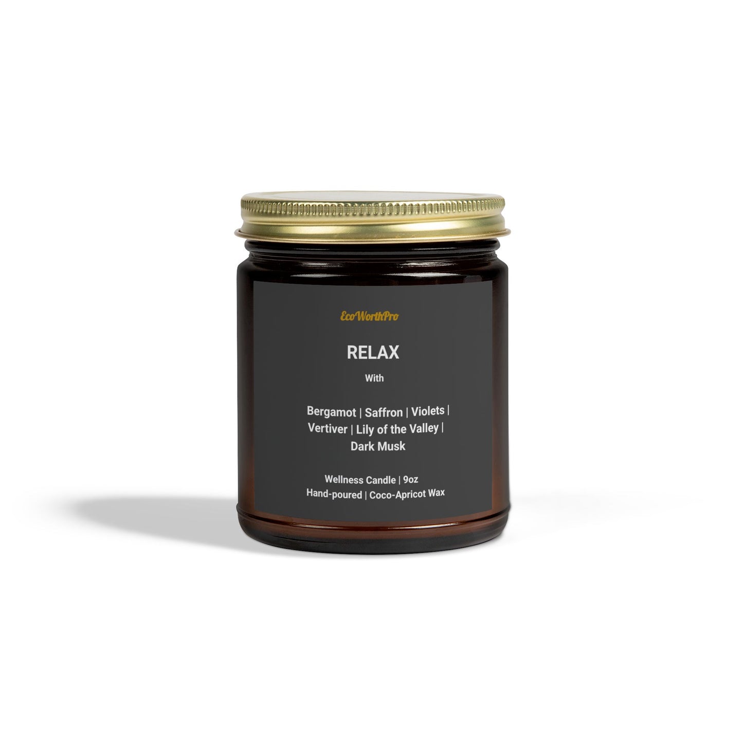 Relaxing Candle with Saffron, Bergamot & Dark Musk. Closed.