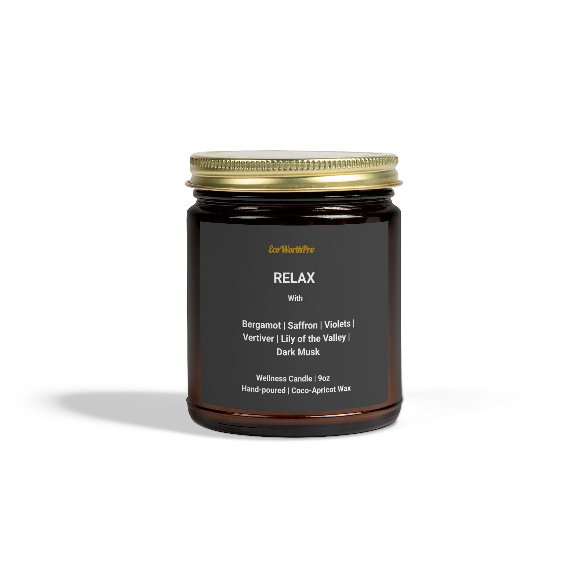 Relaxing Candle with Saffron, Bergamot & Dark Musk. Closed.
