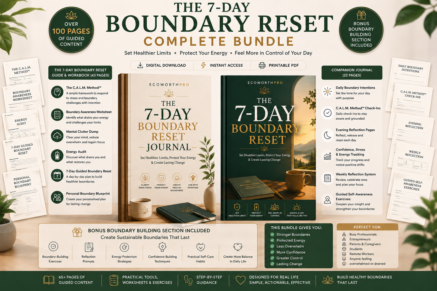 🌿 THE 7-DAY BOUNDARY RESET WELLNESS BUNDLE