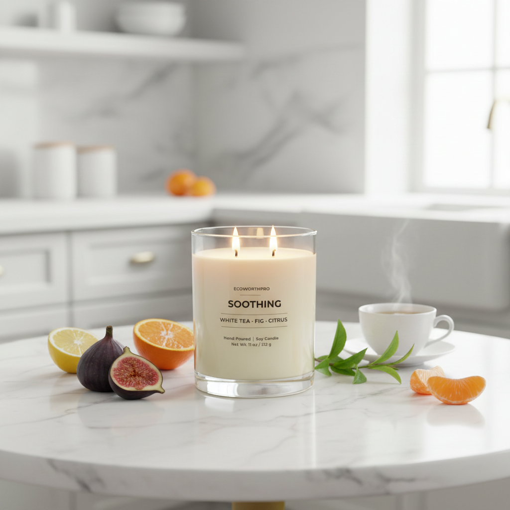 SOOTHING - White Tea, Fig & Citrus Spa Candle (11oz)