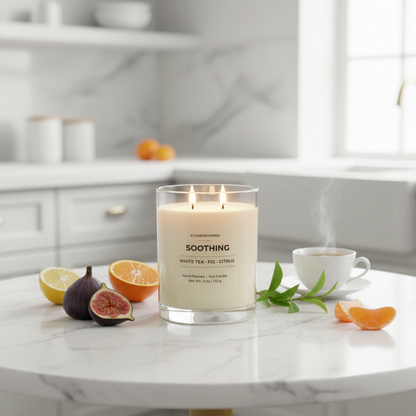 SOOTHING - White Tea, Fig & Citrus Spa Candle (11oz)