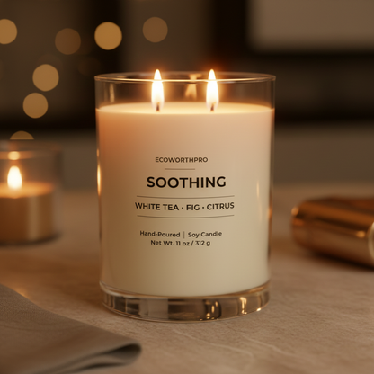 SOOTHING - White Tea, Fig & Citrus Spa Candle (11oz)