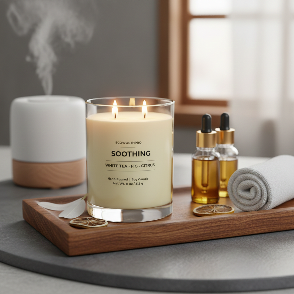 SOOTHING - White Tea, Fig & Citrus Spa Candle (11oz)