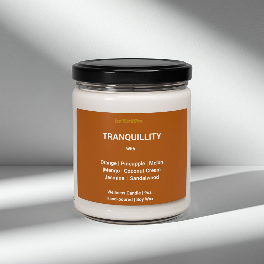 TRANQUILLITY | Jasmine Candle Scent  | Jasmine, Orange, Mango & Pineapple   -9oz