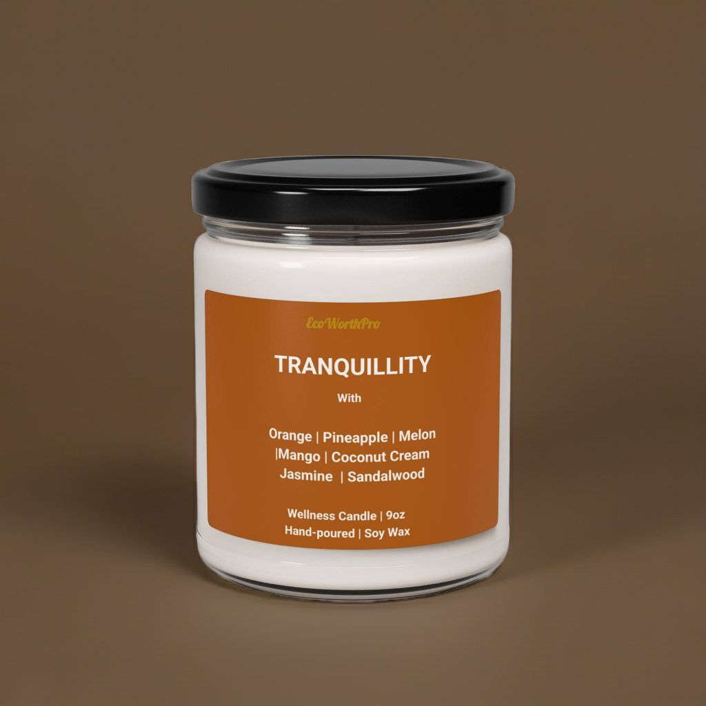 TRANQUILLITY | Jasmine Candle Scent  | Jasmine, Orange, Mango & Pineapple   -9oz