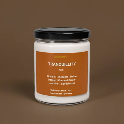 TRANQUILLITY | Jasmine Candle Scent  | Jasmine, Orange, Mango & Pineapple   -9oz