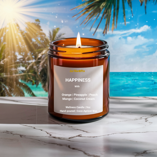 Tropical Mood-Boosting Candle – Coconut, Mango, Orange & Pineapple. SS..