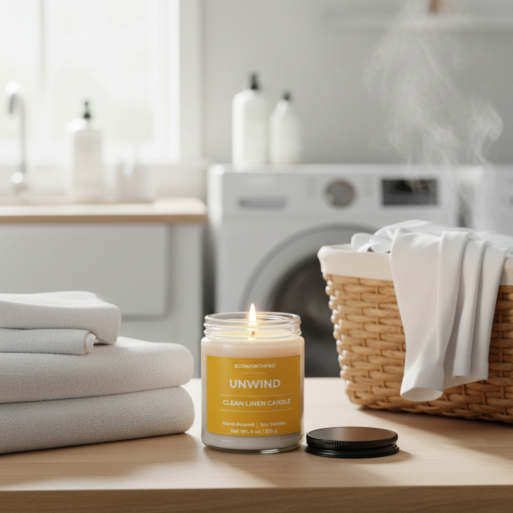 UNWIND - Clean Linen Candle (9oz)