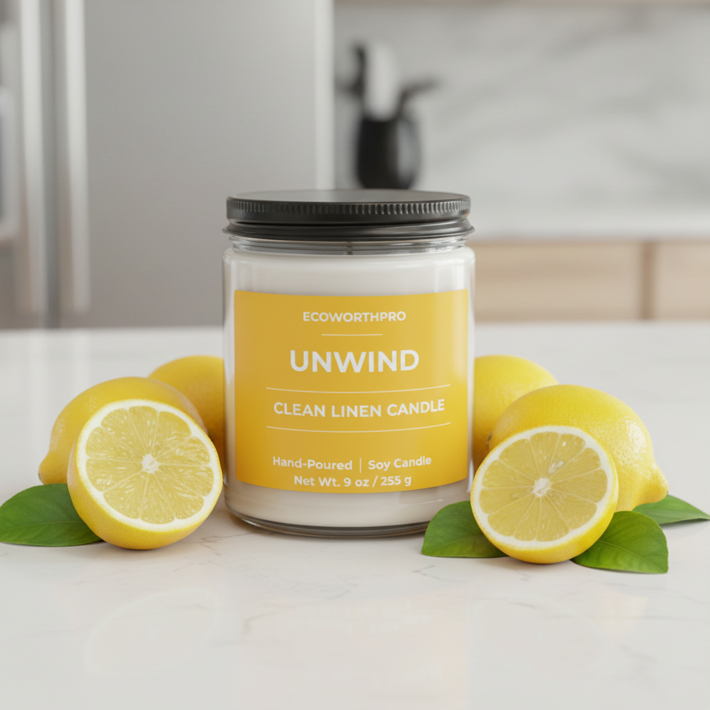 UNWIND - Clean Linen Candle (9oz)