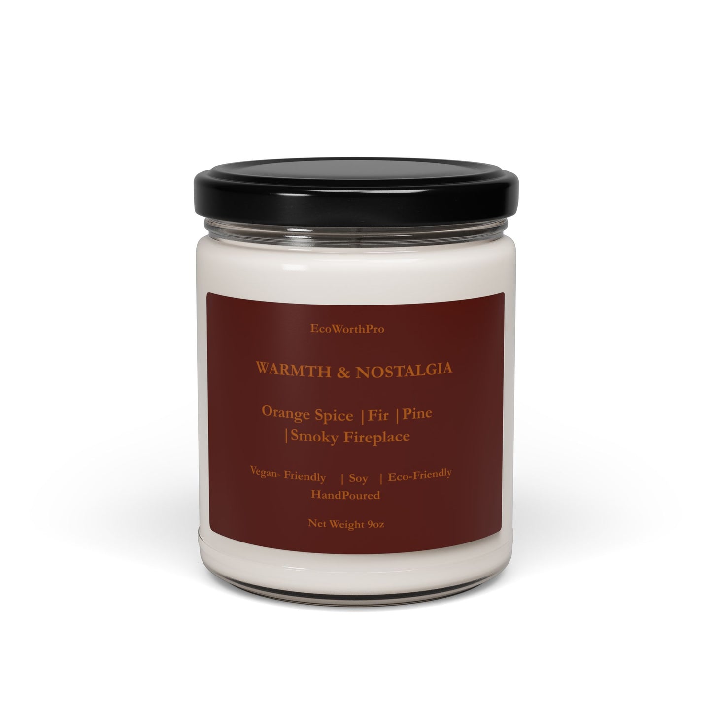 WARMTH & NOSTALGIA Wellness Christmas Hearth Candle – Orange Spice, Fir & Fireplace  255g/9oz Closed