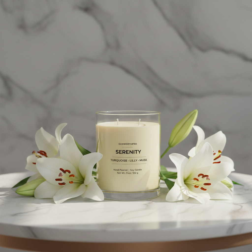 Turquoise, Lilly & Musk Candle - SERENITY(11oz)
