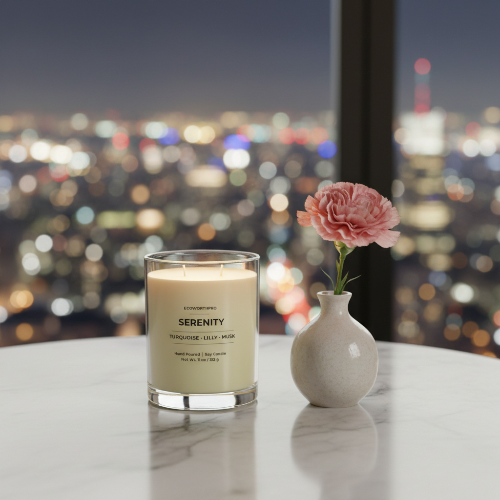Turquoise, Lilly & Musk Candle - SERENITY(11oz)