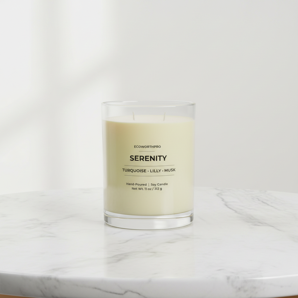 Turquoise, Lilly & Musk Candle - SERENITY(11oz)