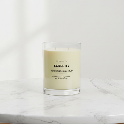 Turquoise, Lilly & Musk Candle - SERENITY(11oz)