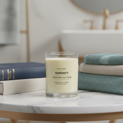 Turquoise, Lilly & Musk Candle - SERENITY(11oz)