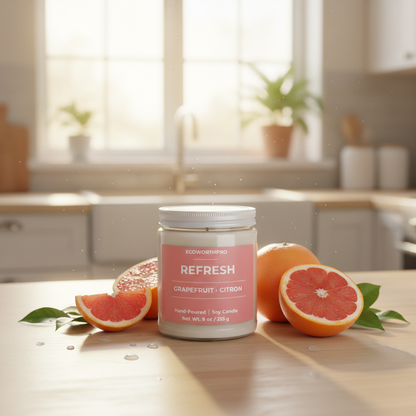 Grapefruit & Citron Candle - REFRESH (9oz)