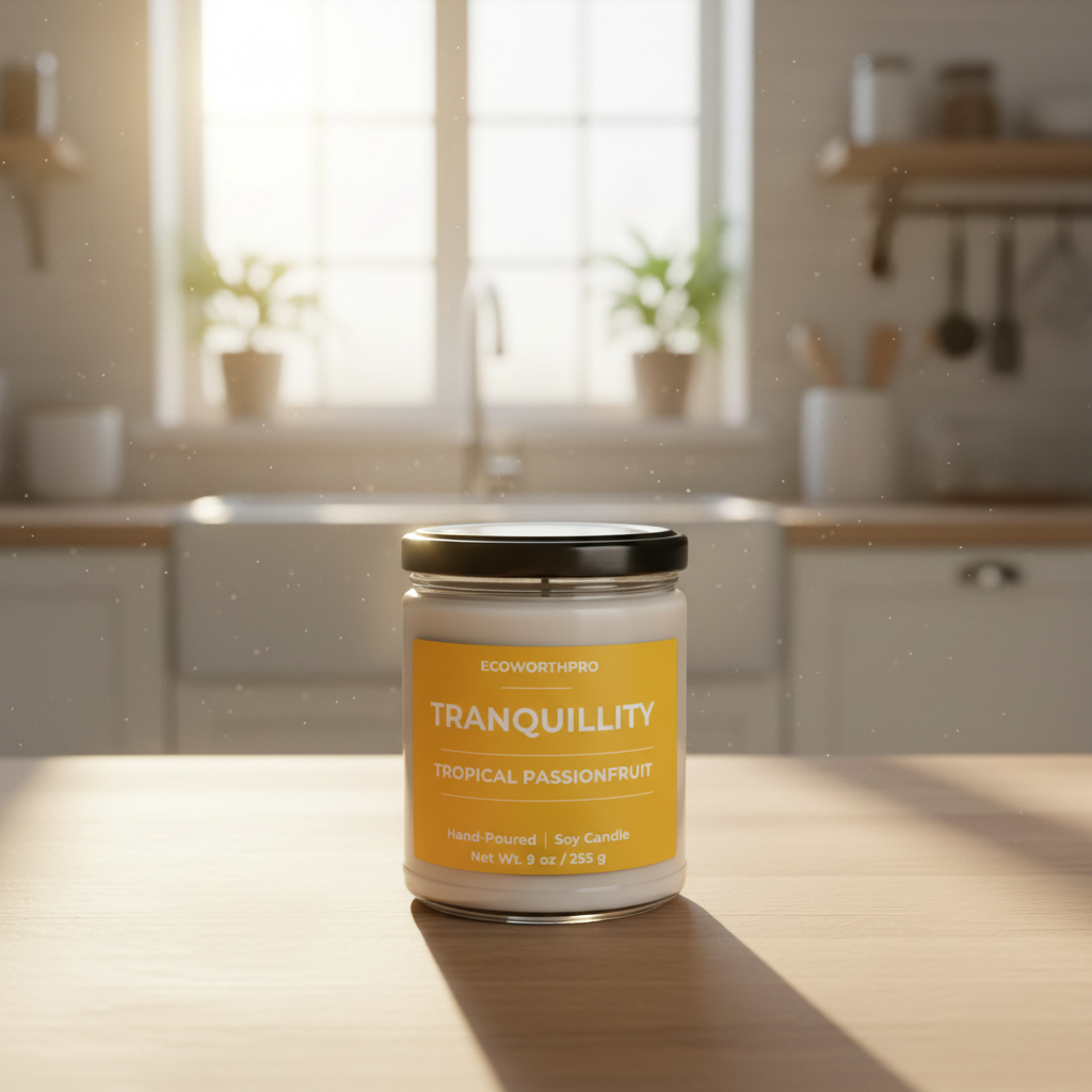 Tropical Passionfruit Candle  – TRANQUILLITY (9oz)